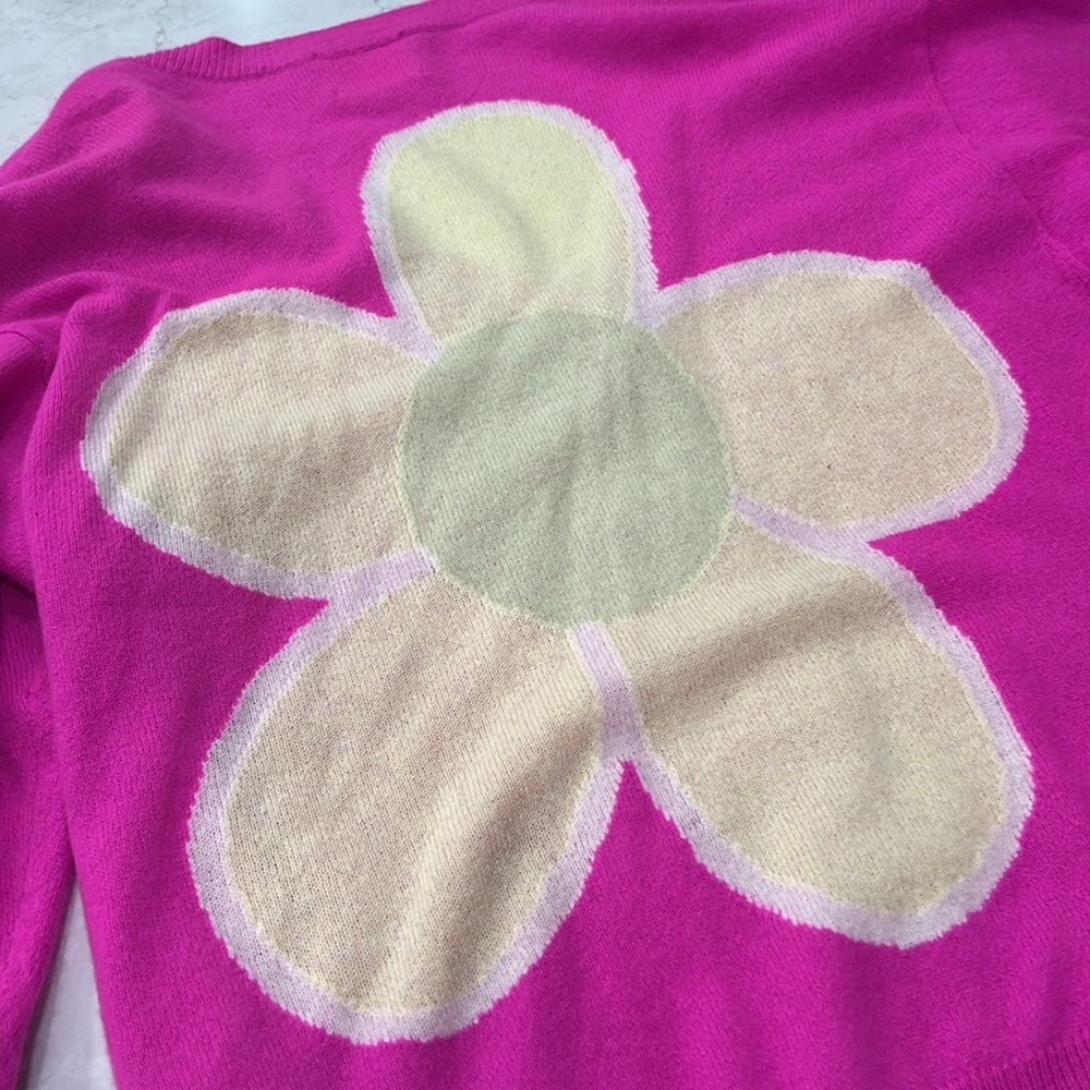 N°21 flower mohair × cashmere knit Crush Cashmere Flower Cardigan - Gem